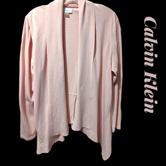 Calvin Klein Tops - EUC Calvin Klein Open Front Cardigan with Shawl Collar